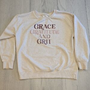 Maurices Cream Sweatshirt with Pink Text